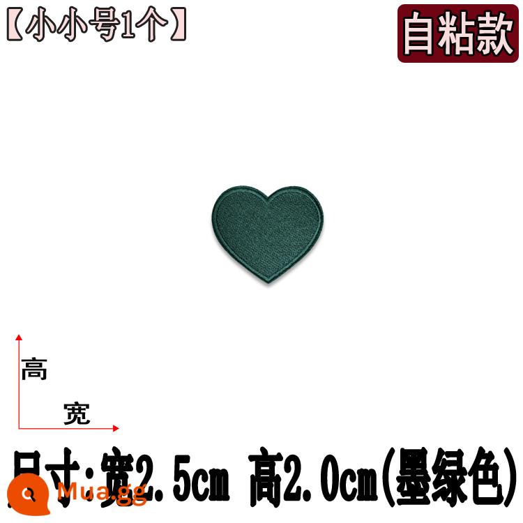 Nhỏ tự dính tình yêu vải vá cho quần áo và quần để sửa chữa lỗ thêu trái tim đính xuống áo khoác sửa chữa lỗ vá - Kích thước nhỏ màu xanh đậm