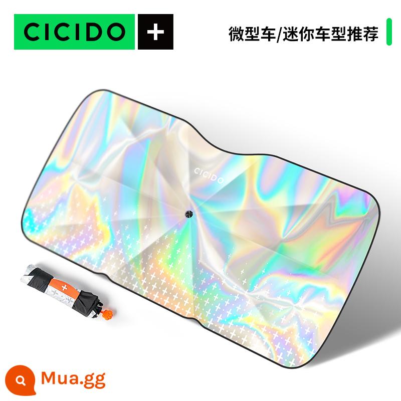 CICIDO [laser] dù che nắng xe ô tô chống nắng cách nhiệt tấm che nắng có thể thu vào phía trước Tesla - Lớp phủ laser tiên tiến - làm mát ° C [thích hợp cho ô tô mini/mẫu xe mini]