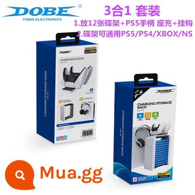 DOBE ban đầu PS5 PS4 PRO MỘT hộp đĩa trò chơi đĩa khung chuyển đổi NS kệ lưu trữ phụ kiện - Gói 3 trong 1 DOBE PS5