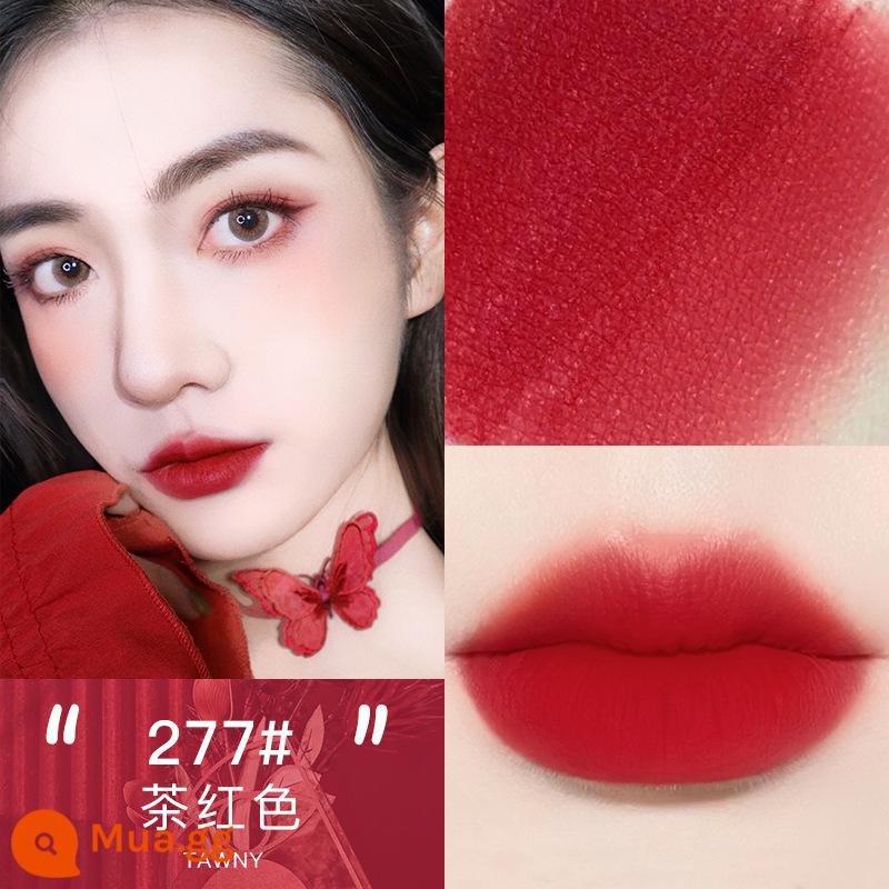 Son Đất Sét Matte Matte Lip Men Hàng Ngày Đồng Bằng Trung Quốc Đỏ Chính Thức Xác Thực Flagship Store Nhật Bản Thích Hợp Thương Hiệu - 277# trà đỏ [1 hộp]