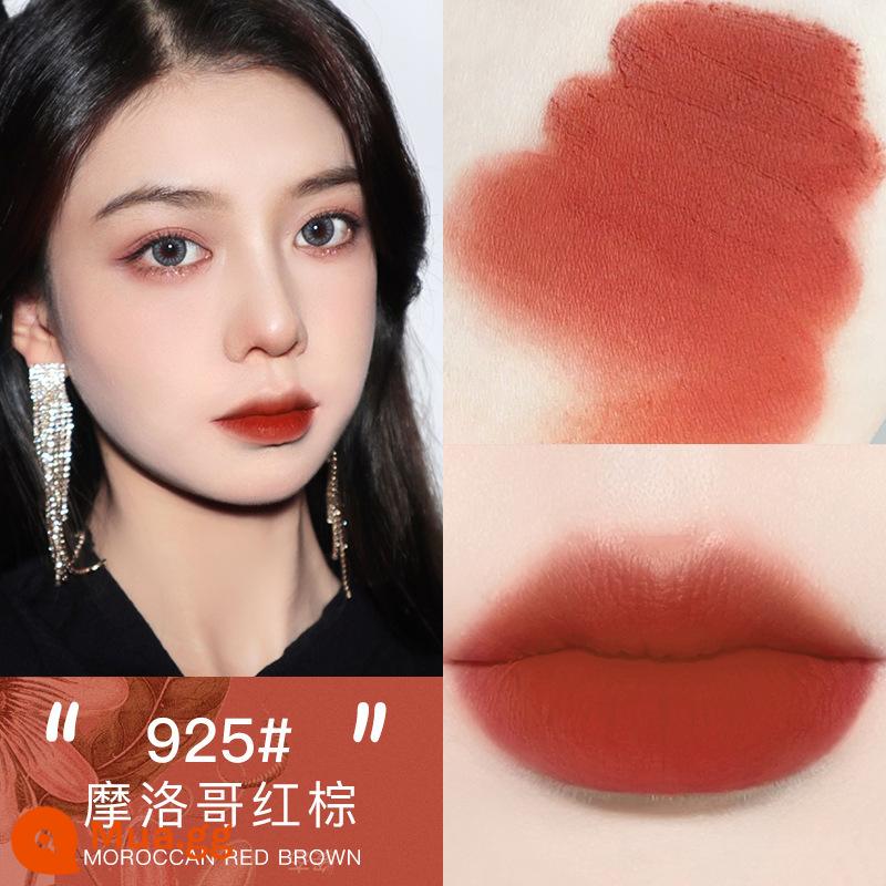 Son Đất Sét Matte Matte Lip Men Hàng Ngày Đồng Bằng Trung Quốc Đỏ Chính Thức Xác Thực Flagship Store Nhật Bản Thích Hợp Thương Hiệu - 925#Màu nâu đỏ Ma-rốc[1 hộp]