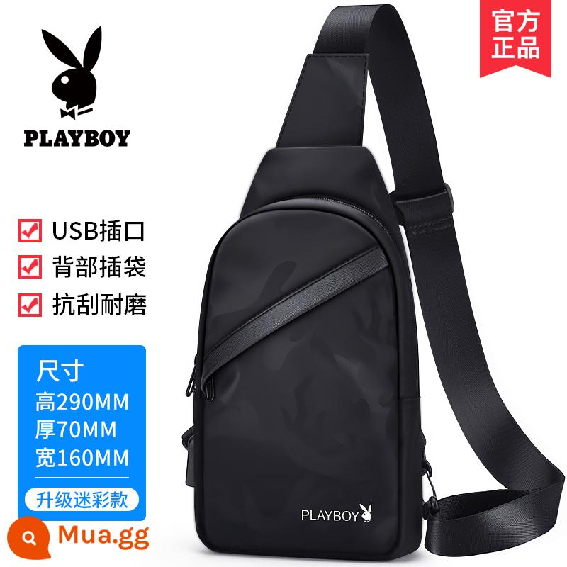 Playboy Nam Ba Lô Một Túi Đeo Vai Nhỏ Vải Ins Triều Thương Hiệu Vai Xéo Dung Tích Lớn Túi Đeo Chéo Ngực - Mẫu nâng cấp được in [ô miễn phí]