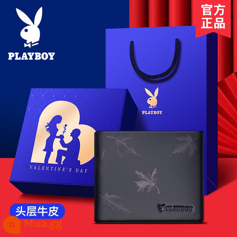 Ví nam Playboy da thật dung lượng lớn thương hiệu sành điệu giới trẻ bằng lái xe ví đựng tiền túi đựng thẻ tích hợp ví - [Hộp quà độc quyền] Tình yêu sâu sắc và ngọt ngào 2102