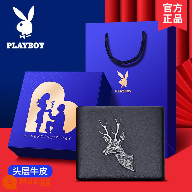 Ví nam Playboy da thật dung lượng lớn thương hiệu sành điệu giới trẻ bằng lái xe ví đựng tiền túi đựng thẻ tích hợp ví - [Hộp quà độc quyền] Tình yêu sâu sắc và ngọt ngào 2099