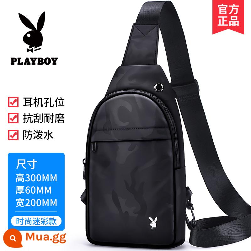 Playboy Nam Ba Lô Một Túi Đeo Vai Nhỏ Vải Ins Triều Thương Hiệu Vai Xéo Dung Tích Lớn Túi Đeo Chéo Ngực - Kiểu in 9002 [Ô miễn phí]