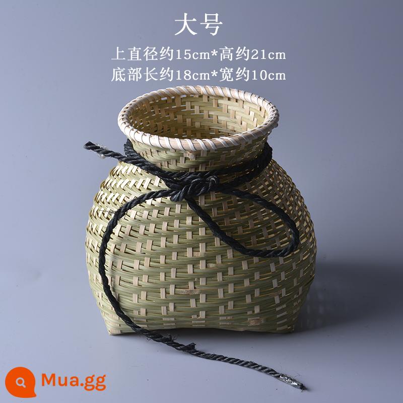 Giỏ tre handmade, giỏ cá nhỏ, giỏ tre nhỏ, giỏ tre, giỏ hái chè, giỏ đựng đồ, đạo cụ biểu diễn múa sân khấu - Màu thật lớn