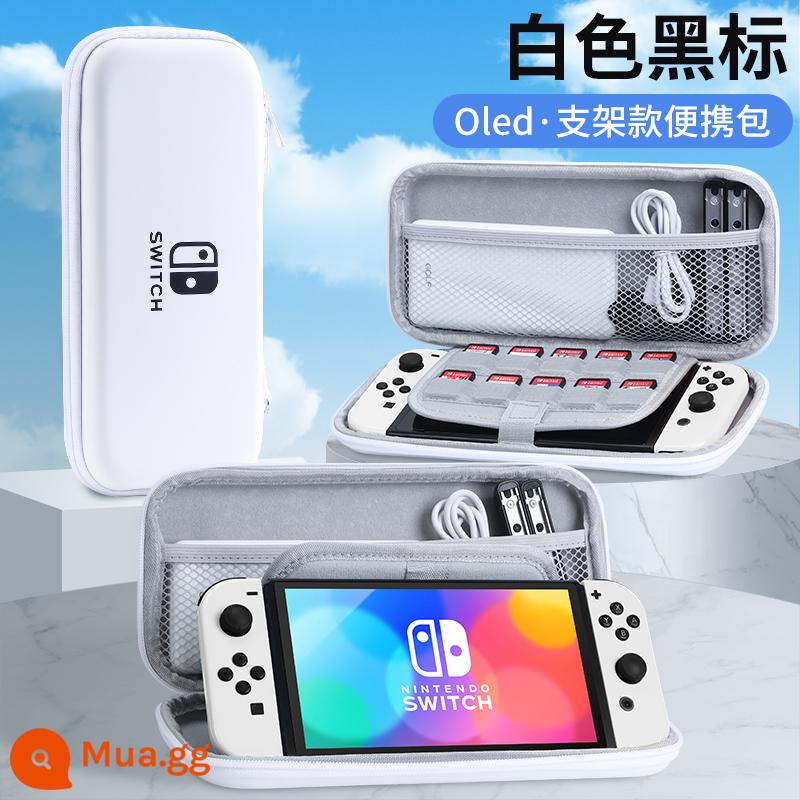 Túi lưu trữ Nintendo Switch có giá đỡ ns Vỏ bảo vệ dung lượng lớn Bảng điều khiển trò chơi switchol di động hộp vỏ cứng hộp oled hộp băng siwch vỏ tay cầm trọn bộ phụ kiện cầm tay - Túi cứng đặt stent Oled [nhãn đen trắng] kèm film + nắp