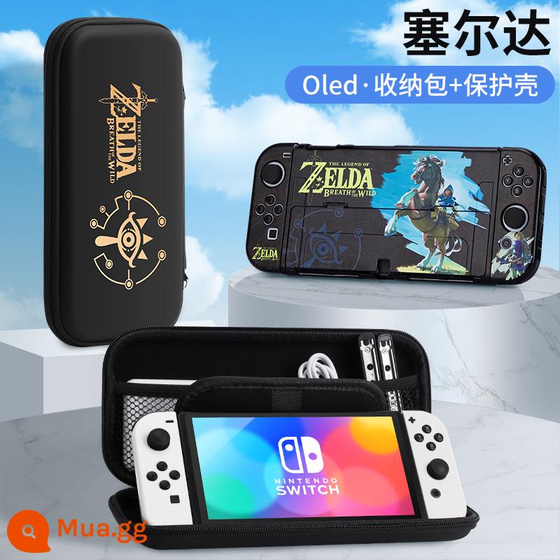 Túi lưu trữ Nintendo Switch có giá đỡ ns Vỏ bảo vệ dung lượng lớn Bảng điều khiển trò chơi switchol di động hộp vỏ cứng hộp oled hộp băng siwch vỏ tay cầm trọn bộ phụ kiện cầm tay - Hộp cứng đế Oled [Zelda + hộp bảo vệ tương tự] đi kèm phim + nắp