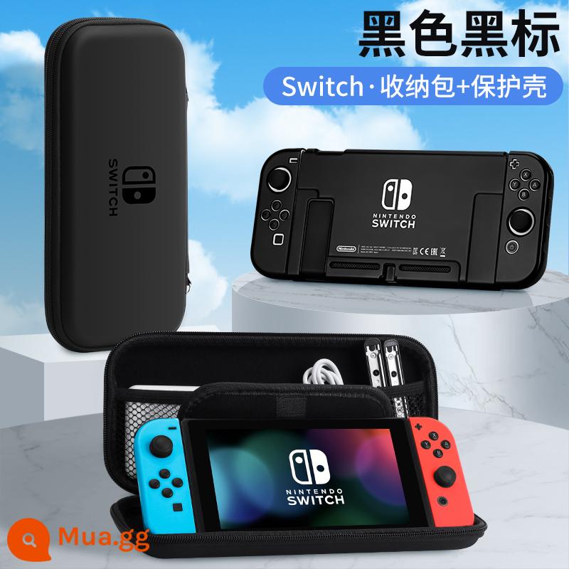 Túi lưu trữ Nintendo Switch có giá đỡ ns Vỏ bảo vệ dung lượng lớn Bảng điều khiển trò chơi switchol di động hộp vỏ cứng hộp oled hộp băng siwch vỏ tay cầm trọn bộ phụ kiện cầm tay - Vỏ cứng Switch Stand [Nhãn đen đen + Vỏ bảo vệ cùng kiểu] ​​Phim + nắp miễn phí