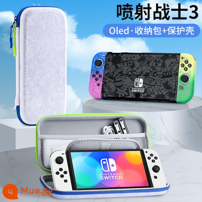 Túi lưu trữ Nintendo Switch có giá đỡ ns Vỏ bảo vệ dung lượng lớn Bảng điều khiển trò chơi switchol di động hộp vỏ cứng hộp oled hộp băng siwch vỏ tay cầm trọn bộ phụ kiện cầm tay - Hộp cứng đế Oled [Splatoon + hộp bảo vệ tương tự] đi kèm phim + nắp