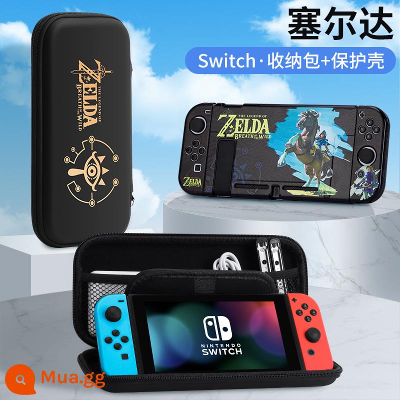 Túi lưu trữ Nintendo Switch có giá đỡ ns Vỏ bảo vệ dung lượng lớn Bảng điều khiển trò chơi switchol di động hộp vỏ cứng hộp oled hộp băng siwch vỏ tay cầm trọn bộ phụ kiện cầm tay - Hộp đựng cứng công tắc [Zelda + hộp bảo vệ tương tự] đi kèm với miếng dán + nắp