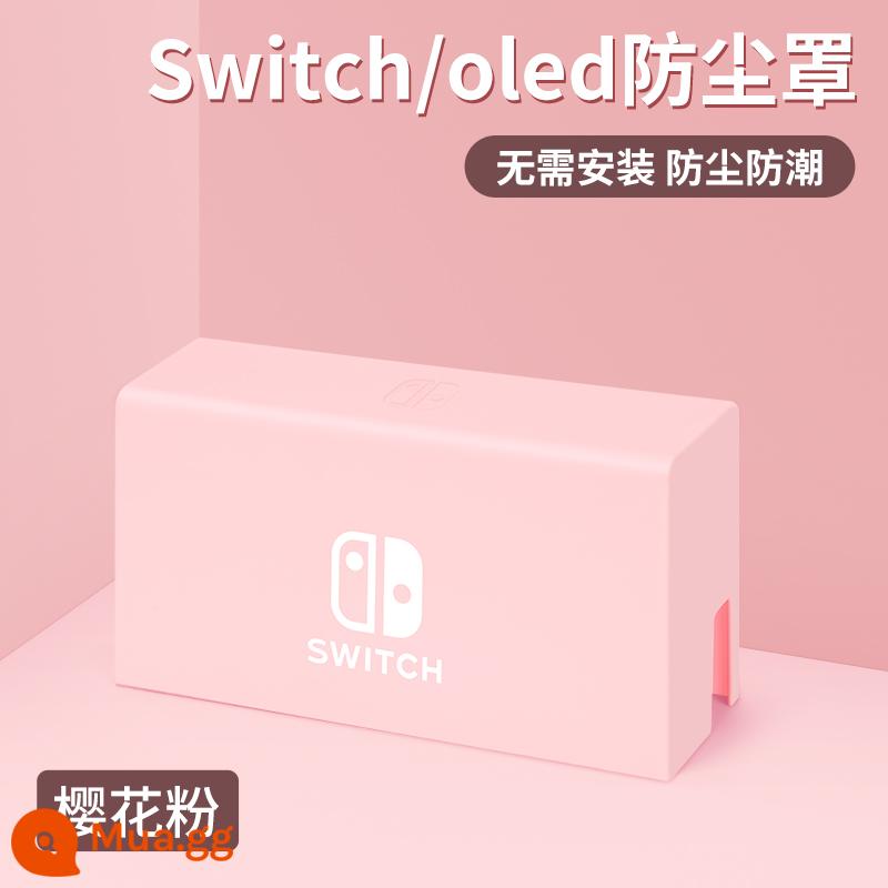 Công tắc che bụi dạ quang Nintendo switcholed máy chủ bảng điều khiển trò chơi hộp cơ sở ns bìa màn hình oled vỏ acrylic trong suốt vỏ bảo vệ hộp băng cassette túi lưu trữ hộp thẻ phụ kiện tản nhiệt - Màu hồng hoa anh đào thân thiện với làn da √ Tấm che bụi [phổ biến cho Switch/Oled]