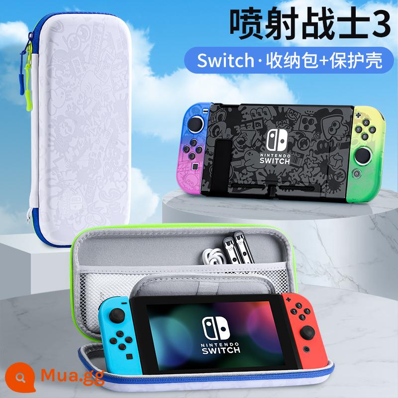 Túi lưu trữ Nintendo Switch có giá đỡ ns Vỏ bảo vệ dung lượng lớn Bảng điều khiển trò chơi switchol di động hộp vỏ cứng hộp oled hộp băng siwch vỏ tay cầm trọn bộ phụ kiện cầm tay - Vỏ cứng Switch Stand [Splatoon + Vỏ bảo vệ cùng kiểu] ​​Phim + Nắp miễn phí