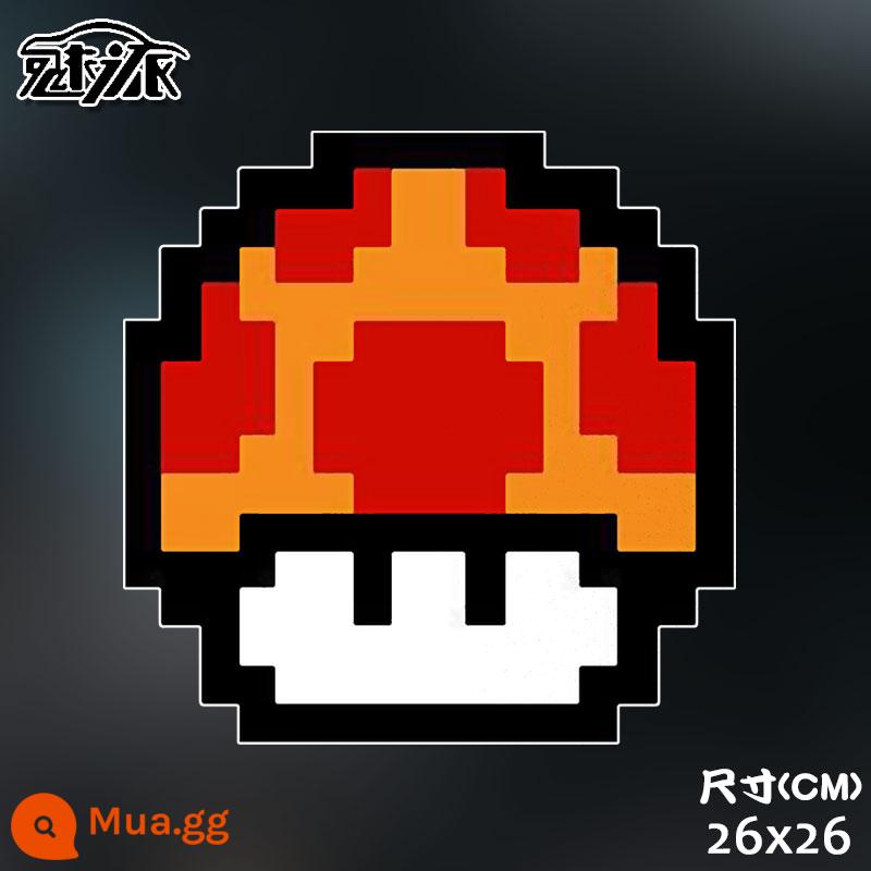 Super Mario FC Mario retro hoài cổ màu đỏ và trắng máy trò chơi nhãn dán xe phản quang nhãn dán cơ thể miếng dán kính phía sau - Kiểu phản quang vừa 6