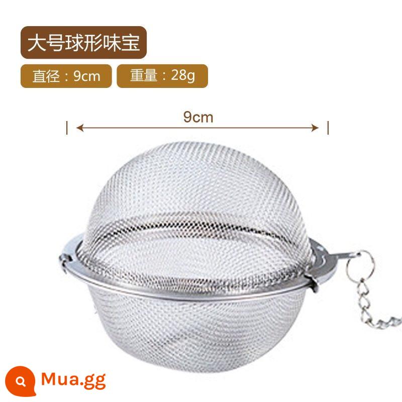 Gia vị mới túi bóng thép không gỉ 304 ướp gia vị bóng canh hầm hồi hộp đựng gia vị Weibao trà bóng - 304 viên gia vị lớn [9cm]