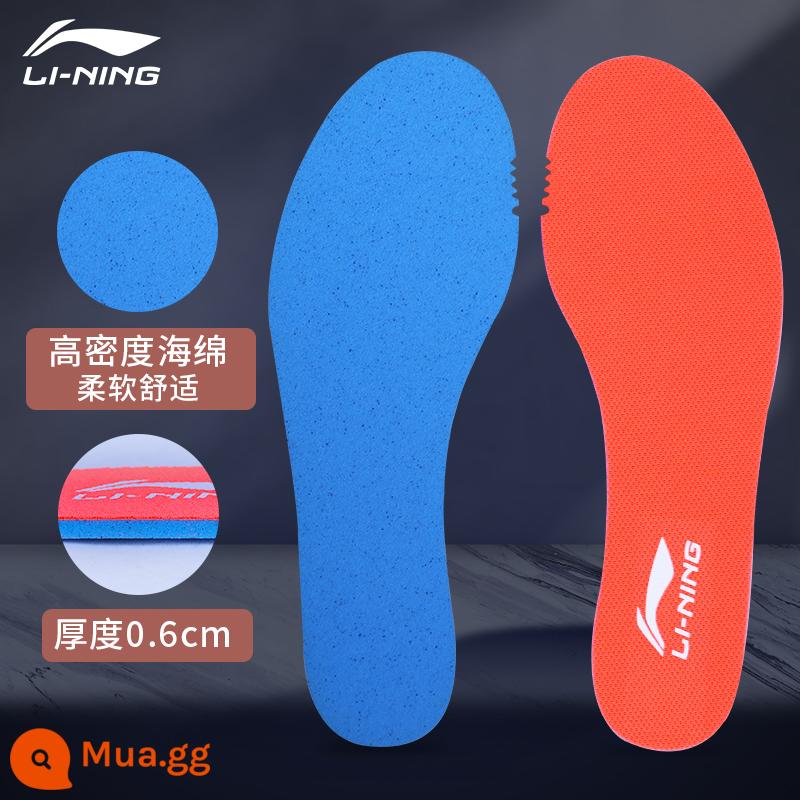 Li Ning đế nam mùa thu chính hãng nữ mềm thoáng khí hỗ trợ chống sốc chuyên nghiệp chạy thể thao cầu lông bóng rổ - Kích thước 43 270mm [1 cặp miếng bọt biển mật độ cao] có thể cắt được [màu cam]