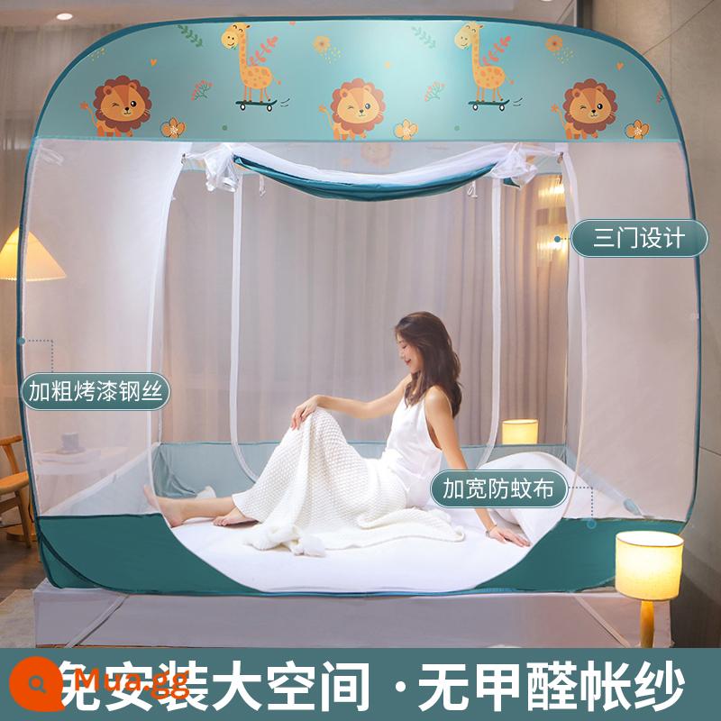 Màn chống muỗi không cần lắp đặt yurt home bedroom trẻ em chống rơi 2022 tài khoản mẫu có thể gập lại tiên tiến mới 2021 - Sư Tử và Hươu [Ba cửa·Chống rơi em bé·Đỉnh rộng rãi·Không gian siêu rộng]Đầy đủ