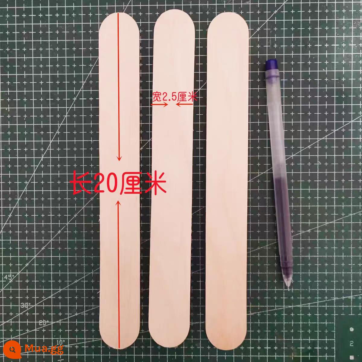 Que kem que gỗ Yidi que kem xây dựng mô hình nhà popsicle stick tự làm chất liệu handmade popsicle stick - Que kem lớn 200*25*1.7 mm 100 miếng