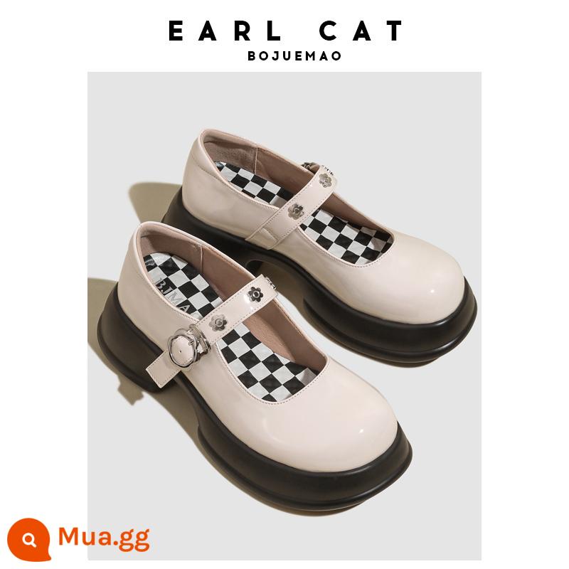 Giày da nhỏ Earl Cat Giày nữ Phúc lợi Chia tay Mẫu Giày Mary Jane Không trả lại hoặc trao đổi trừ khi có vấn đề nghiêm trọng về chất lượng - 6828-6 gạo trắng