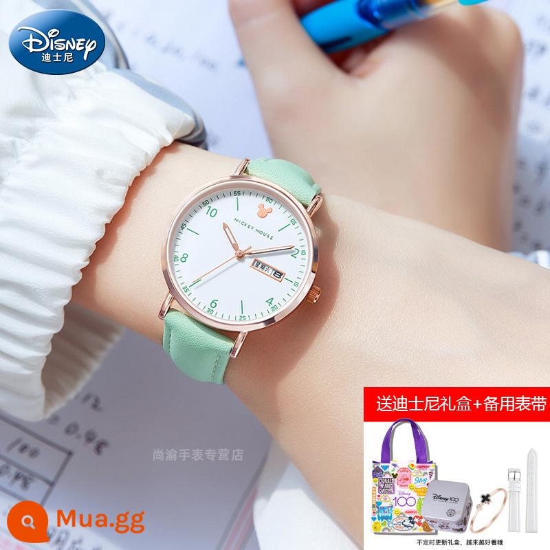 Đồng hồ Disney nữ học sinh cấp 2 giá trị cao học sinh cấp 3 2023 cơ khí chống nước mới kỳ thi đặc biệt - màu xanh lá cây