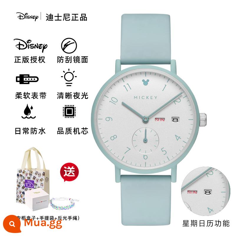 Đồng hồ Disney nữ học sinh cấp 2 giá trị cao học sinh cấp 3 2023 cơ khí chống nước mới kỳ thi đặc biệt - sữa trắng xanh