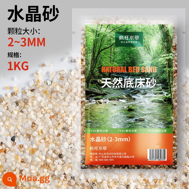 Đá đáy núi lửa cát bể cá đá trang trí cảnh quan bể rùa cát sàn hạt vật liệu lọc nước đặc biệt cỏ bùn đá núi lửa - Cát pha lê (2-3mm) 1kg