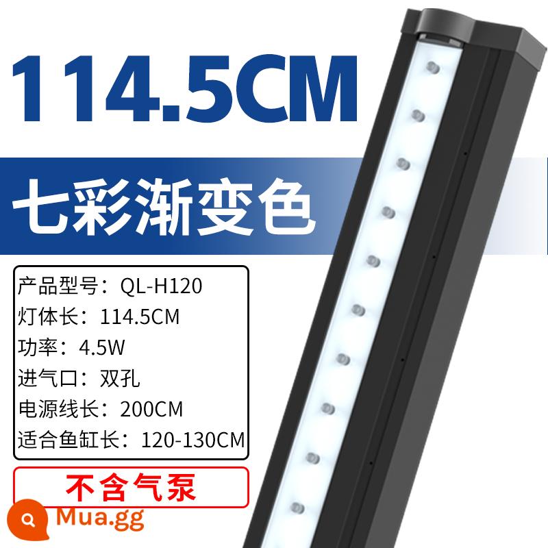 Bể Cá Đèn Chiếu Sáng LED Chống Thấm Nước Dải Bong Bóng Oxy Trang Trí Đặc Biệt Đèn Nhiều Màu Sắc Đèn Lặn Bể Cá Cảnh - Mẫu màu gradient đầy màu sắc 114,5cm (thích hợp cho 120-130CM)