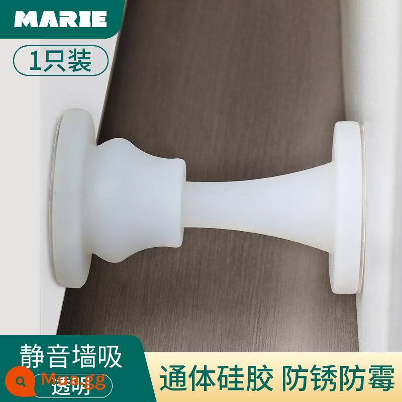 Chặn cửa miễn phí đấm silicone chặn cửa chống va chạm mới hút cửa sàn hút cửa cảm ứng phòng trang điểm nút chặn cửa hút im lặng - Miếng dán tường silicon trong suốt 1 miếng