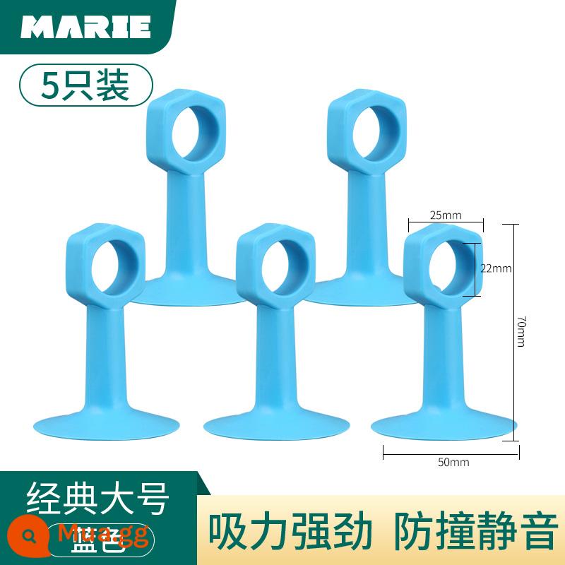 Cửa hút miễn phí đấm chống va chạm chặn cửa silicone chống va chạm hiện vật phòng trang điểm cửa mở rộng hàng đầu cửa hút chặn cửa chặn cửa - Mẫu lớn màu xanh 5