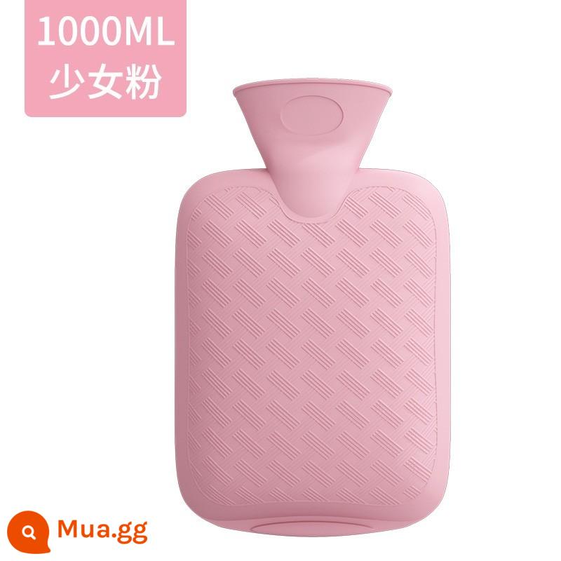 Túi nước nóng Shanshan đổ đầy nước làm ấm bụng - Bột nữ tính cỡ trung 1000ml [đặc và cách nhiệt cực dài] không có vỏ vải