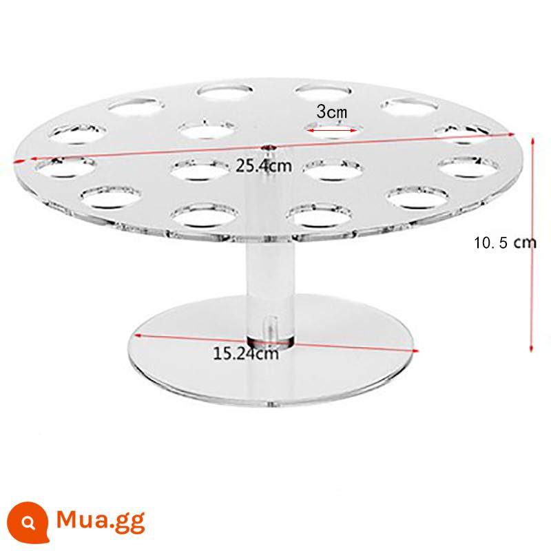 Acrylic donut đỡ trang trí đám cưới khung gỗ để bàn món tráng miệng bàn hình nón kem giá đỡ phụ ban - quầy kem 16 lỗ