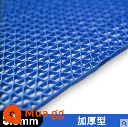 Thảm Chống Trơn Trượt Nhựa PVC Thảm Chống Thấm Diện Tích Lớn Bột Phòng Tắm Nhà Bếp Vệ Sinh Rỗng Chống Trơn Trượt Sàn - Màu xanh lam [dày thêm 5,5MM]