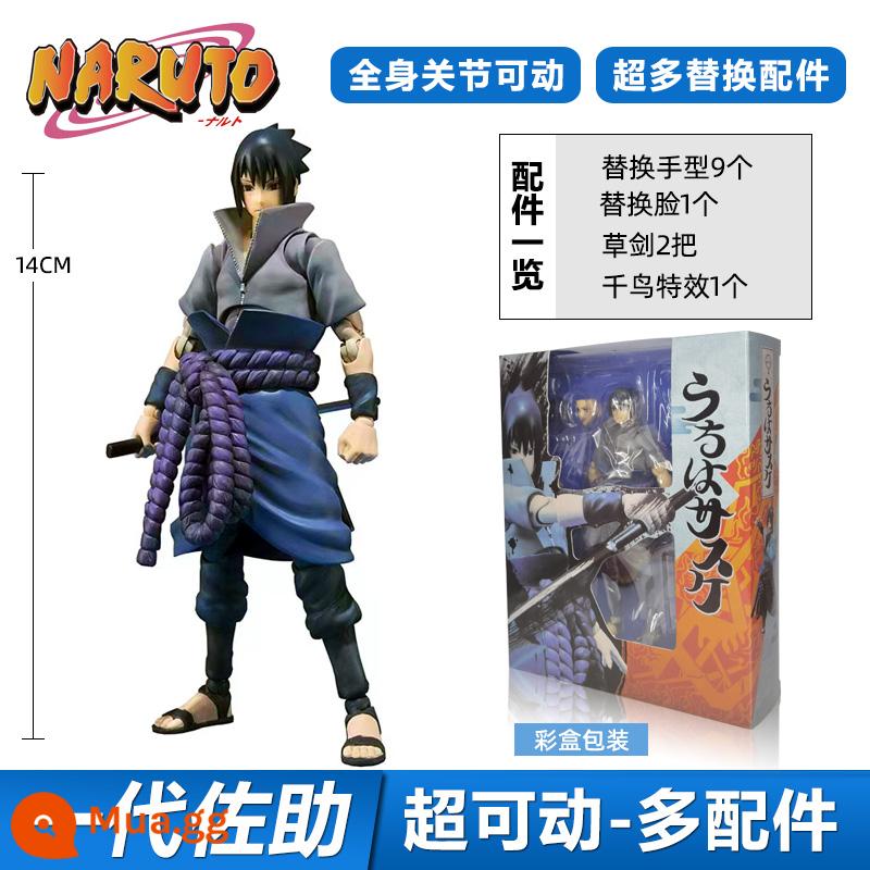 SHF Naruto Uchiha Sasuke thực hành thay đổi khuôn mặt mô hình búp bê đồ chơi trang trí món quà sinh nhật bé trai - Sasuke di chuyển được