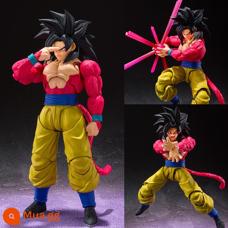 Trong nước shf Dragon Ball mô hình siêu di động Monkey King Vegeta Zamas Saiyan búp bê đồ chơi - Siêu 4 Ngộ Không [Đứng tự do + Hiệu ứng đặc biệt của sóng khí công]