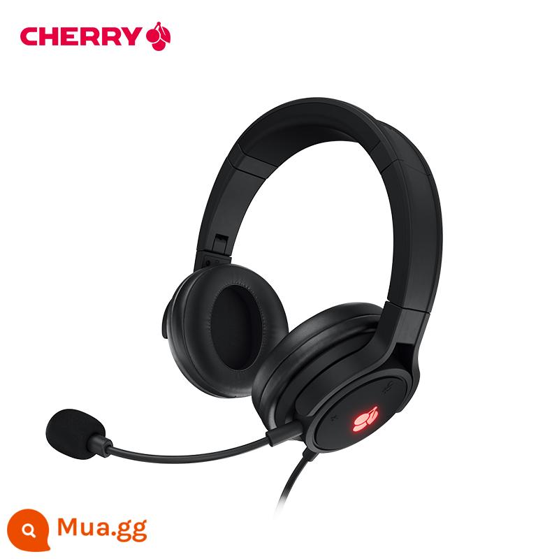 CHERRY Cherry HC 2.2 tai nghe chơi game có dây gắn trên đầu máy tính xách tay tai nghe chuyên nghiệp - đèn đỏ đơn sắc đen