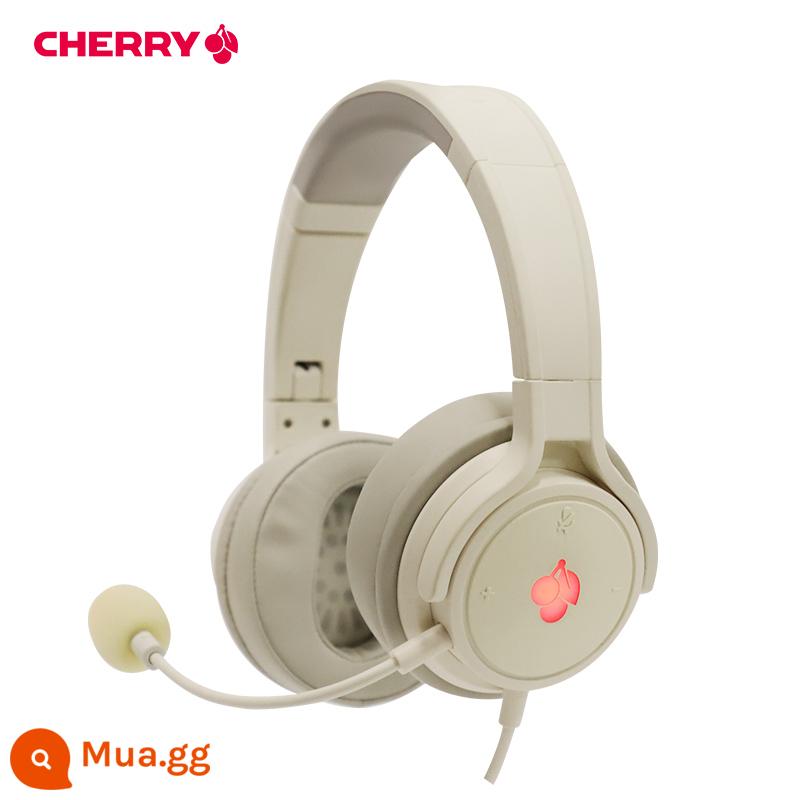 CHERRY Cherry HC 2.2 tai nghe chơi game có dây gắn trên đầu máy tính xách tay tai nghe chuyên nghiệp - Đèn đỏ đơn sắc màu trắng