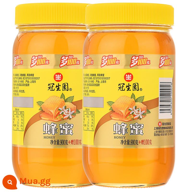 Guanshengyuan 900g + 100g mật ong * 2 chai kết hợp mỗi chai 1kg tổng cộng 2 chai ngũ cốc ăn sáng sữa đồng hành - (900g+100g) Gói combo mật ong*2 chai