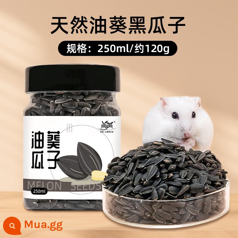 Bộ sưu tập đầy đủ các loại thức ăn và đồ ăn nhẹ cho chuột hamster, hạt dưa, thức ăn chủ yếu và nguồn dinh dưỡng đặc biệt cho gấu vàng. - 250ml hạt dưa đen (đóng hộp)