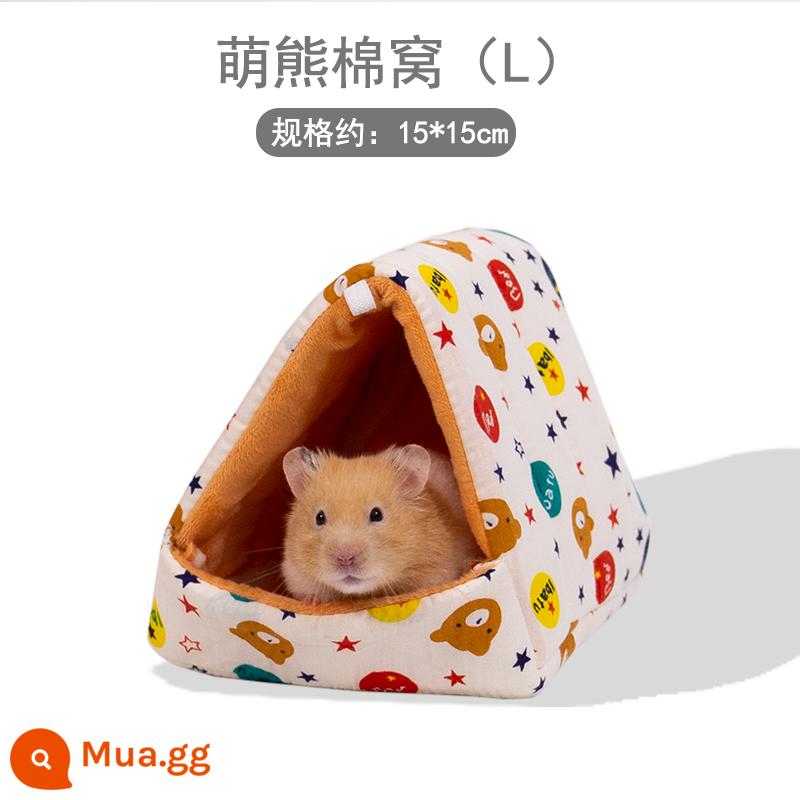 Hamster bông ấm tổ gấu vàng mùa đông tổ nhỏ mật ong túi lượn hoa cành chuột trốn nhà mùa đông đồ dùng mùa đông - Gấu lớn dễ thương (gấu vàng, lùn béo)