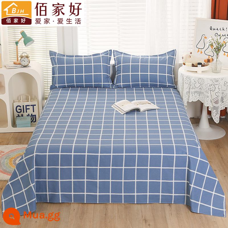 100 tấm cotton đơn mảnh đôi 1,5m tấm cotton lưới chăn màu đỏ vỏ gối đơn 2 bộ ba mảnh 1.2 đơn - Phong cách tự do (vải dày)