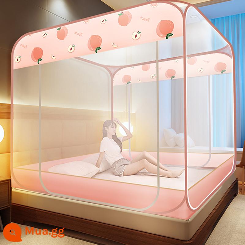 Mùng yurt home 2022 mới chống rơi phòng ngủ trẻ em không cần lắp đặt giường gấp chống ngã cho bé 2023 ww - Kiểu vải đào-ba cửa