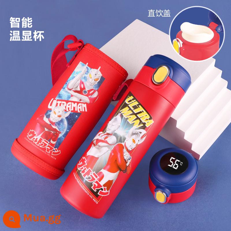 Cúp cách nhiệt của Disney Children - 460ML [cốc trưng bày ấm] Ultraman màu đỏ, tay áo cốc miễn phí + thép không gỉ 316