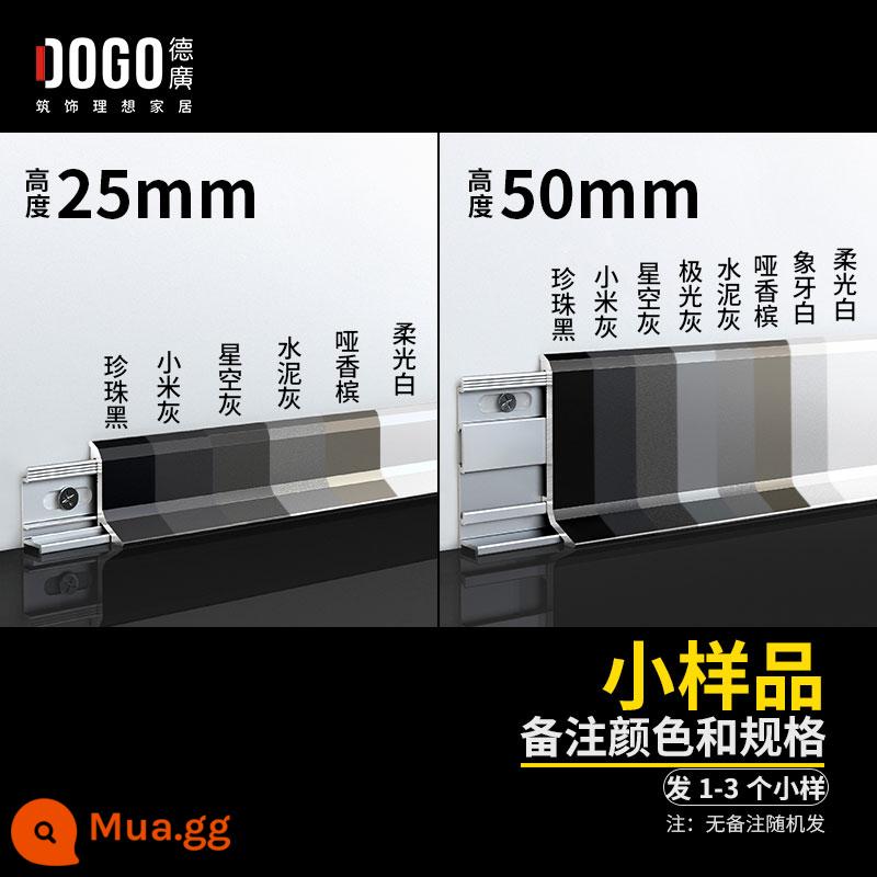 Deguang hợp kim nhôm tấm ốp chân tường khóa hai lớp kim loại đường ốp chân tường 6cm4 gỗ nguyên khối sàn thép không gỉ tối giản không keo - Gói dùng thử miễn phí Gói dùng thử 25/50