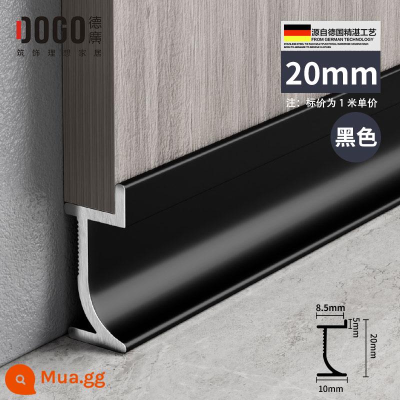 Deguang nhúng tấm ốp chân tường đường ốp chân tường vô hình đường góc gỗ veneer hỗ trợ tấm ốp chân tường nhúng 3 cm - Đen cao 2 cm/giá 1 mét