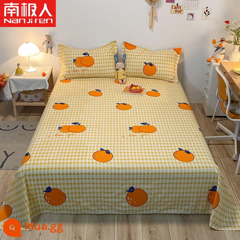 Người Nam Cực đã giặt ga trải giường cotton ký túc xá đơn sinh viên giường đôi 1,5m ký túc xá trẻ em ga chăn nam - khao khát màu vàng