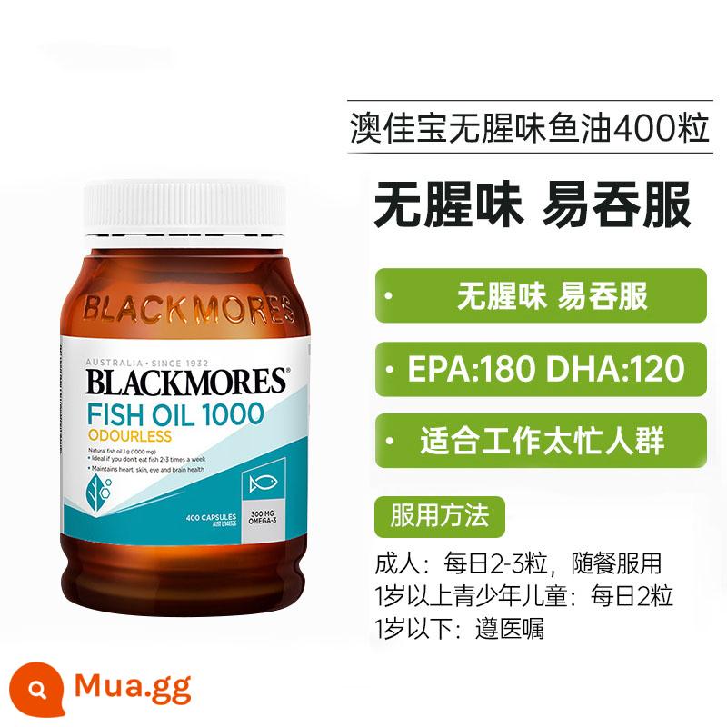 Kho lưu trữ BLACKMORES AO JIABAO DHA DEEP -SEA OIL OMEGA3 không có hương vị cá nguyên bản 1000MG400 Capsule - Trắng