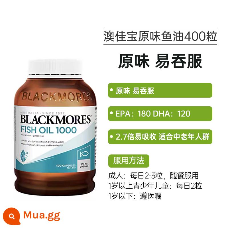 Kho lưu trữ BLACKMORES AO JIABAO DHA DEEP -SEA OIL OMEGA3 không có hương vị cá nguyên bản 1000MG400 Capsule - màu xanh da trời