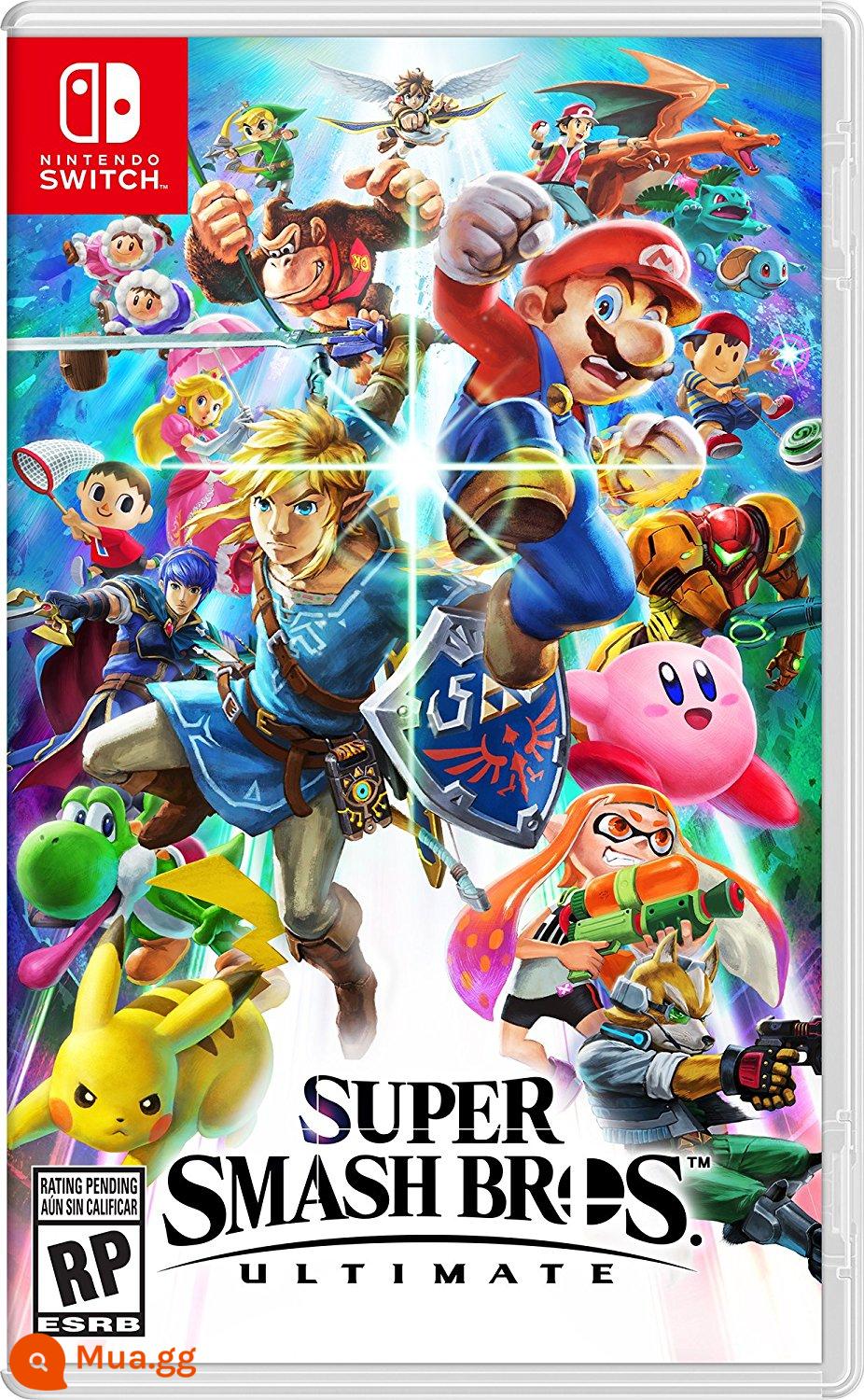 Hộp mực trò chơi cũ chính hãng của Nintendo Switch NS Zelda Arceus Vermillion Odyssey được tái chế riêng - Màu xám nhạt Super Smash Bros.