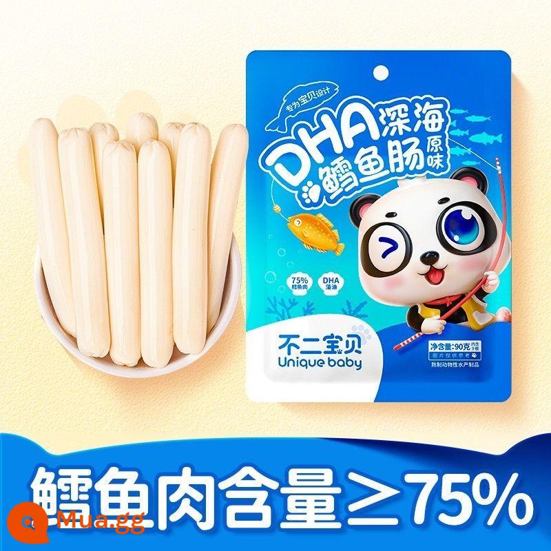 Fuji Baby Double DHA Cod Salumba 75%Cá Cá Hàm lượng thịt 90g/Túi đồ ăn nhẹ trẻ em - 1 túi xúc xích cá tuyết Fuji Baby 90g