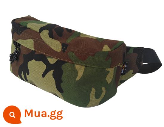 DuPont CORDURA túi đeo thắt lưng dành cho nam và nữ túi đeo ngực túi thường không thấm nước sử dụng kép Ba lô xiên thể thao YKK túi hợp thời trang - Ngụy trang rừng rậm Mỹ (vải 1000D)